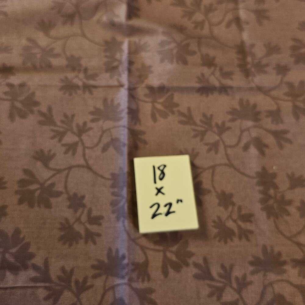 Cotton Fabric Assorted Quilt Craft Brown Tan Floral Animal Fall Leaves Lot of 11 - Picture 2 of 16